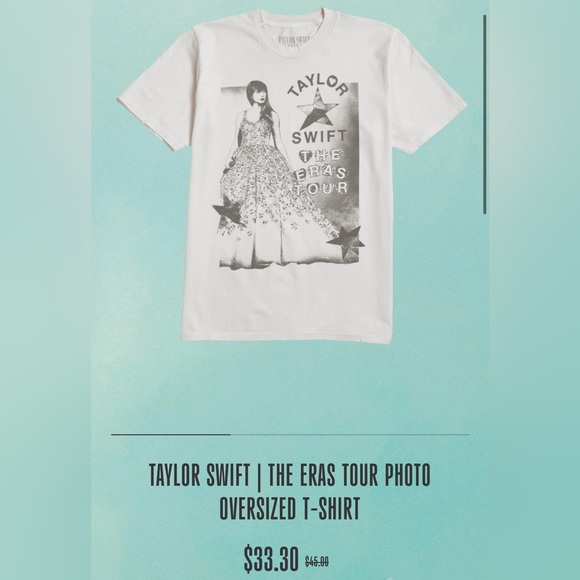 NWOT Taylor Swift Eras Tour Oversized T-shirt - Picture 2 of 4